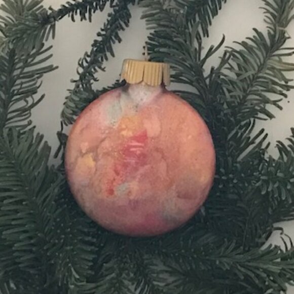 Modern Hand Painted Glass Ornament - Picture 2 of 2